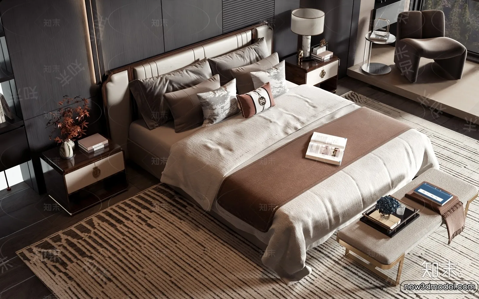 Bed 3D Models – 3D Furniture for Bedroom – 013 Bed 3D Models – 3D Furniture for Bedroom – 013