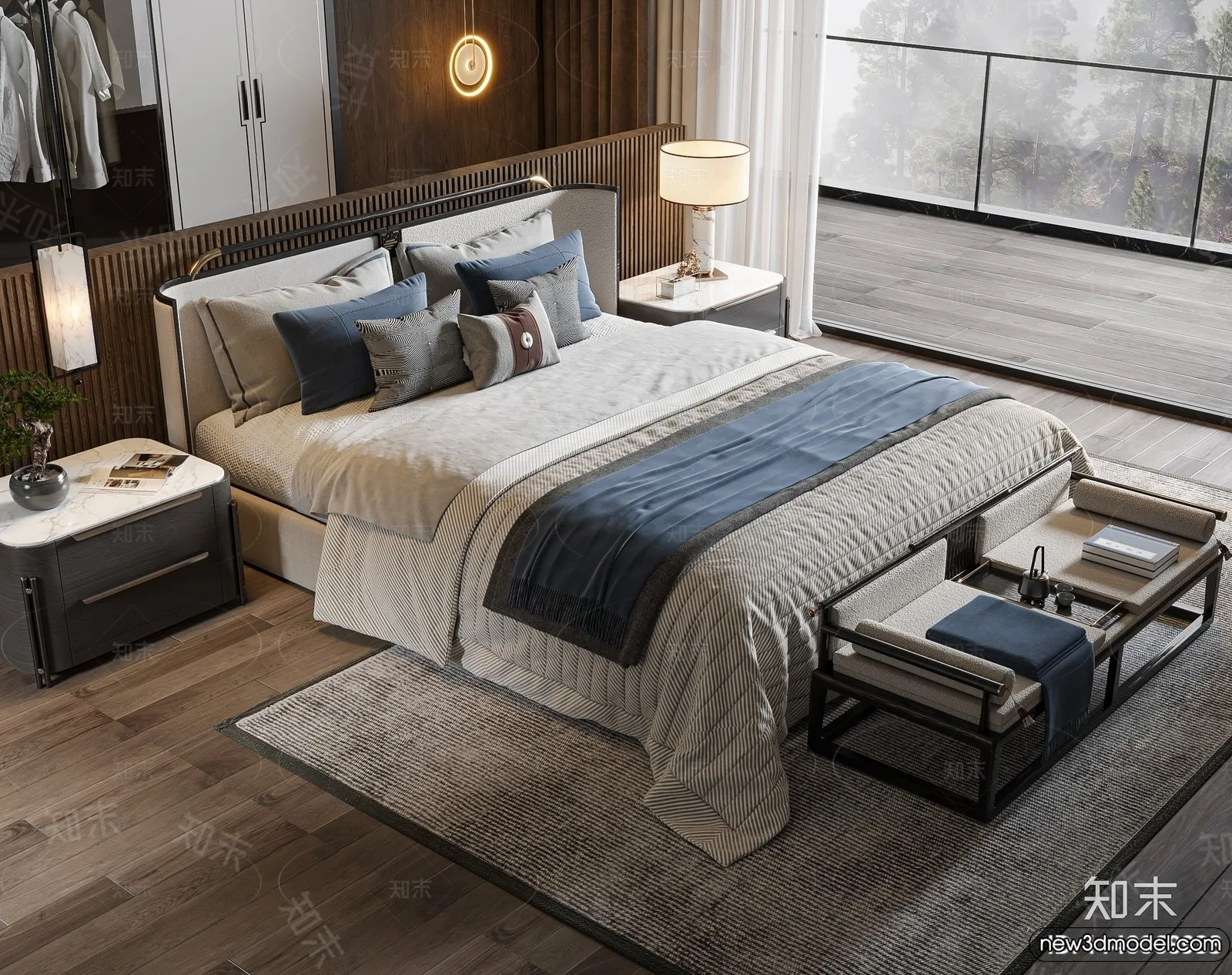 Bed 3D Models – 3D Furniture for Bedroom – 014 Bed 3D Models – 3D Furniture for Bedroom – 014