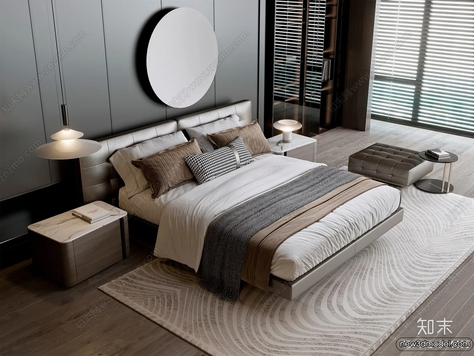 Bed 3D Models – 3D Furniture for Bedroom – 020 Bed 3D Models – 3D Furniture for Bedroom – 020