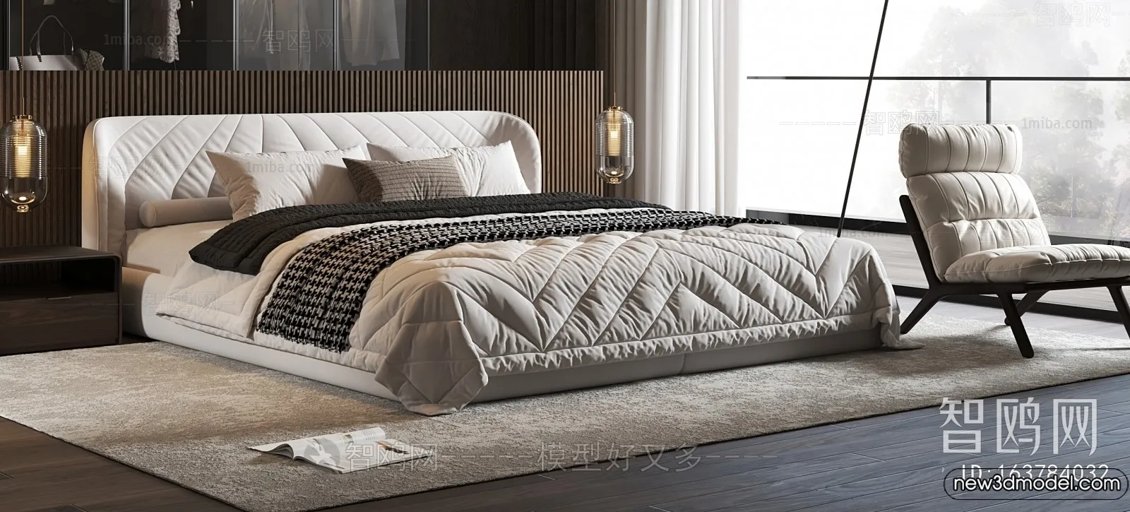 Bed 3D Models – 3D Furniture for Bedroom – 023 Bed 3D Models – 3D Furniture for Bedroom – 023