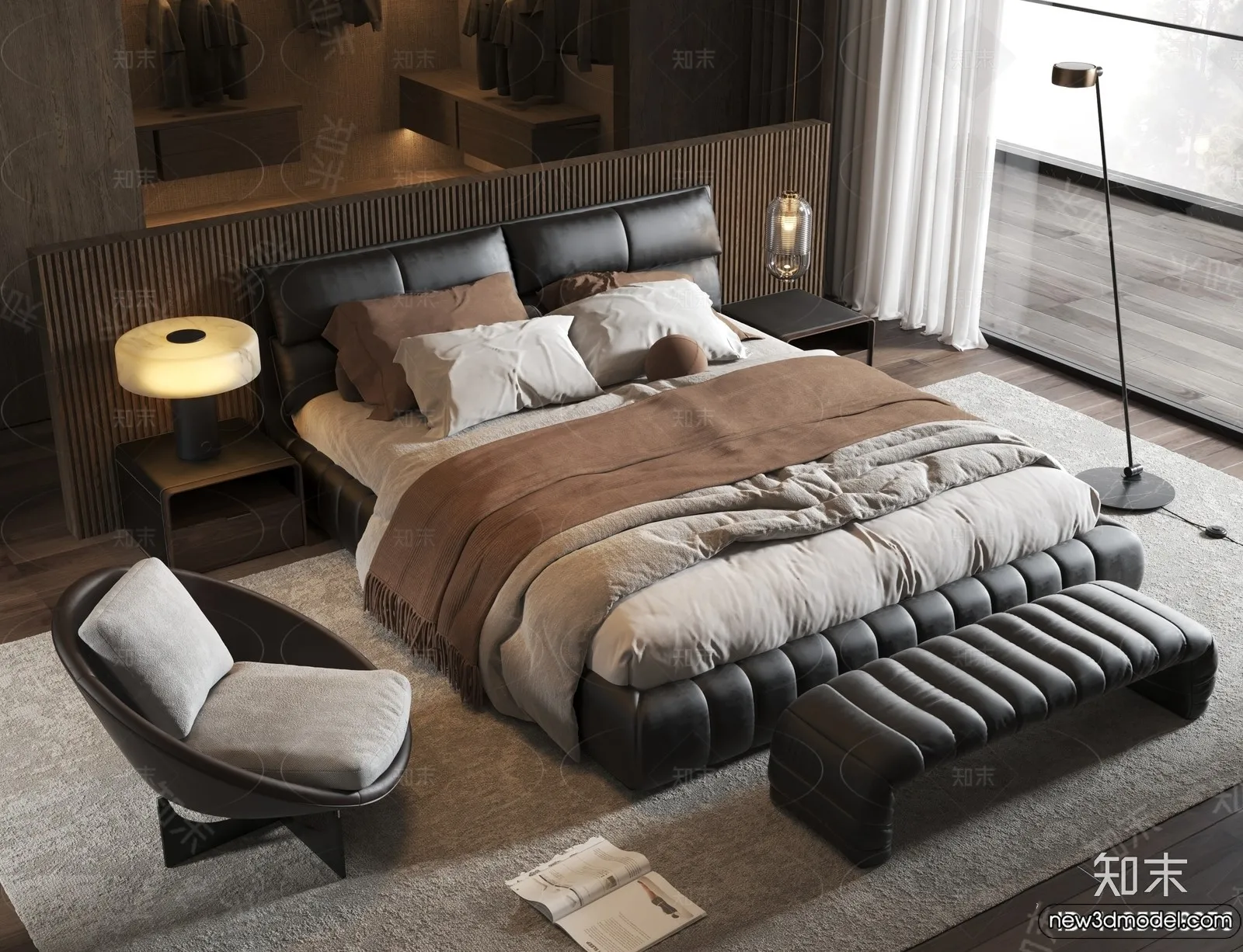 Bed 3D Models – 3D Furniture for Bedroom – 024 Bed 3D Models – 3D Furniture for Bedroom – 024