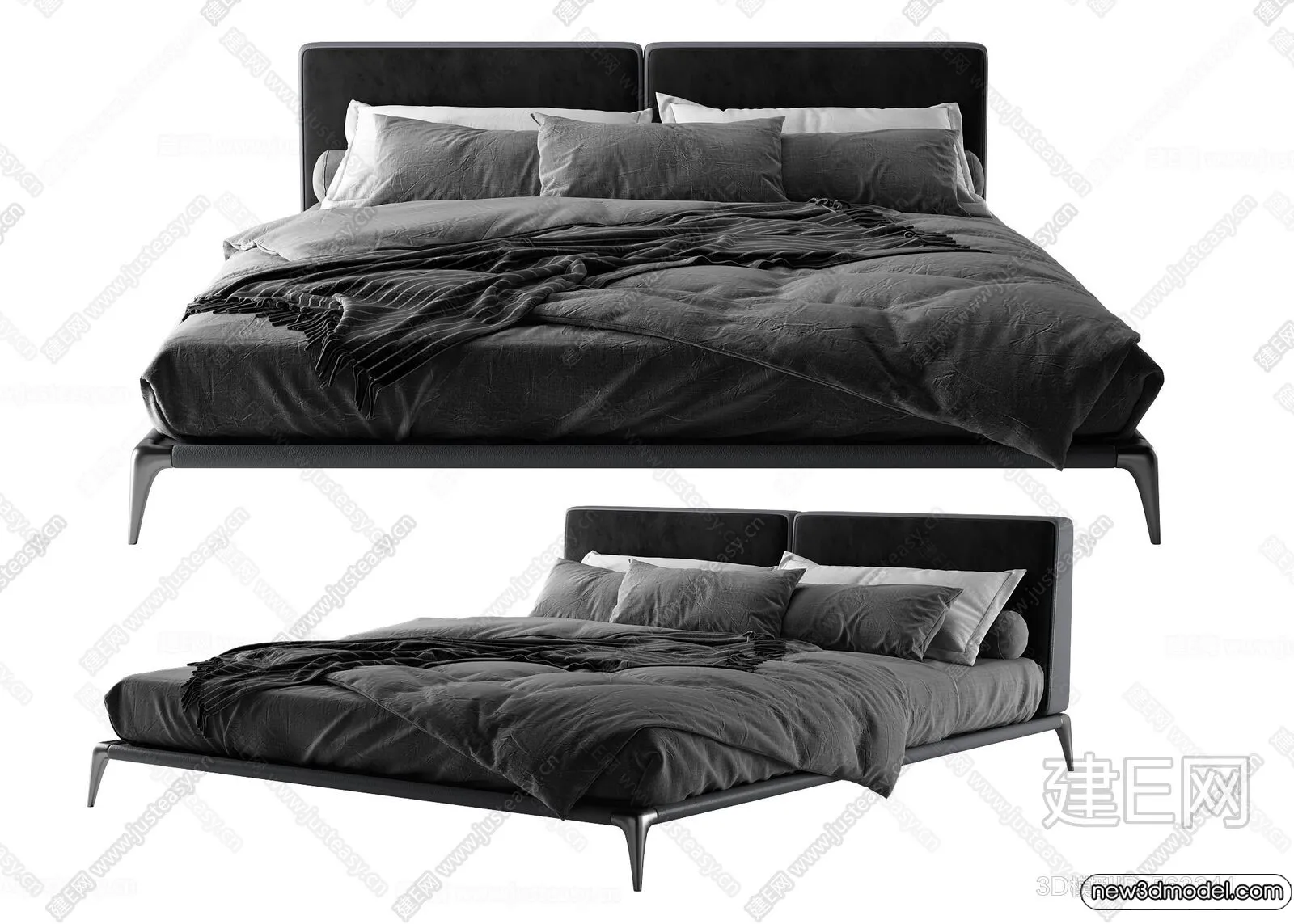 Bed 3D Models – 3D Furniture for Bedroom – 027 Bed 3D Models – 3D Furniture for Bedroom – 027