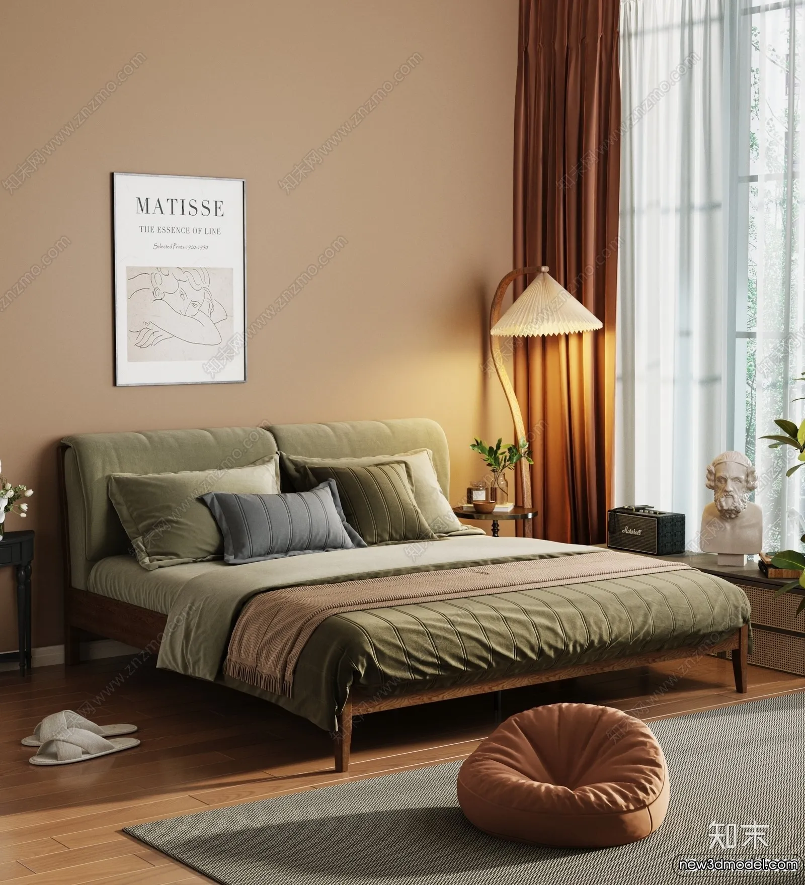 Bed 3D Models – 3D Furniture for Bedroom – 035 Bed 3D Models – 3D Furniture for Bedroom – 035