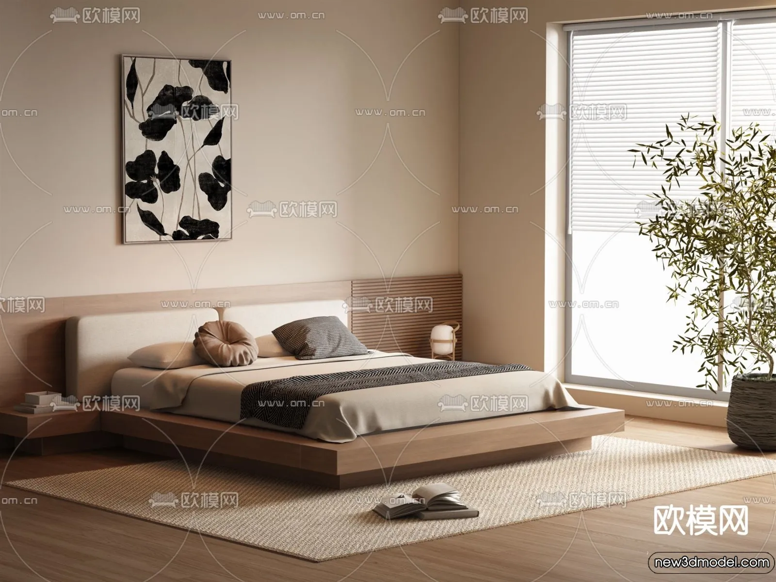 Bed 3D Models – 3D Furniture for Bedroom – 037 Bed 3D Models – 3D Furniture for Bedroom – 037