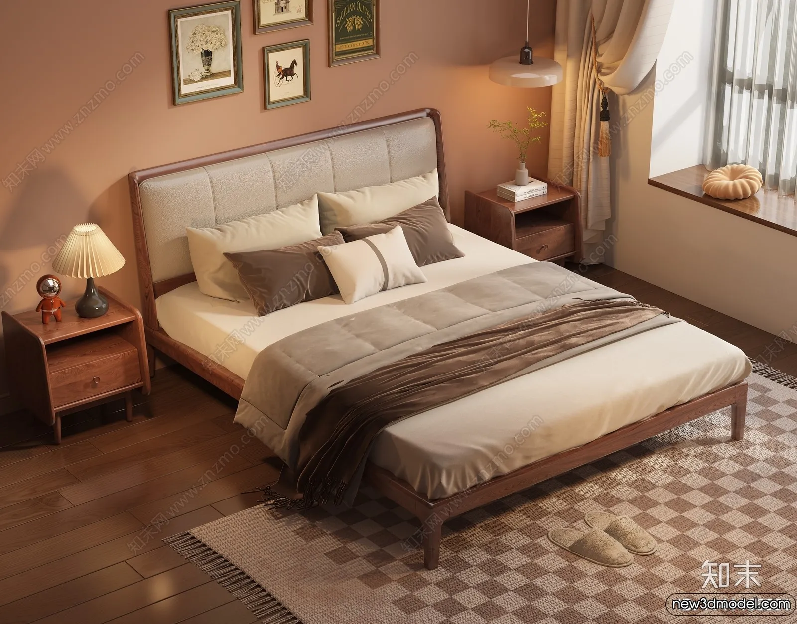 Bed 3D Models – 3D Furniture for Bedroom – 038 Bed 3D Models – 3D Furniture for Bedroom – 038