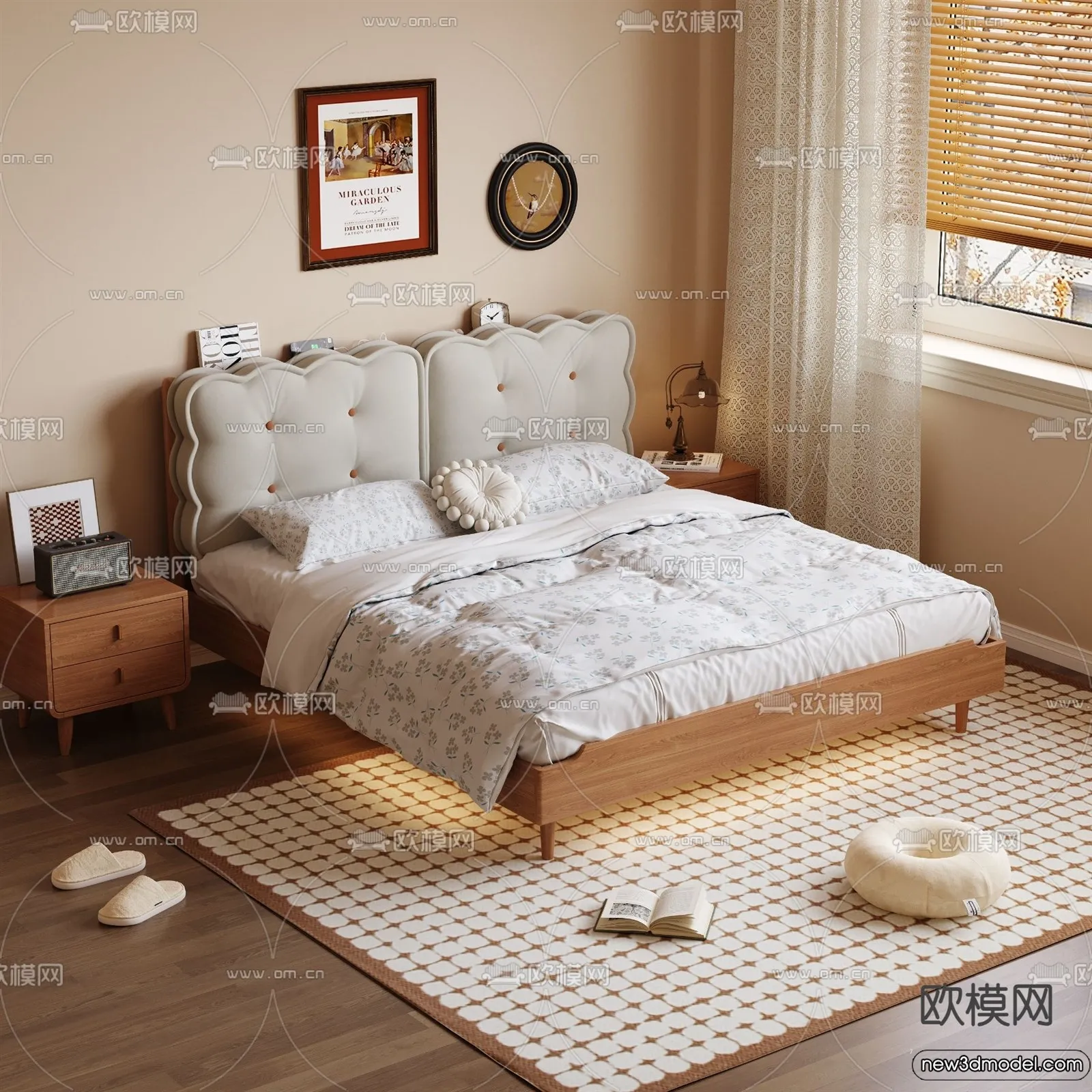 Bed 3D Models – 3D Furniture for Bedroom – 039 Bed 3D Models – 3D Furniture for Bedroom – 039