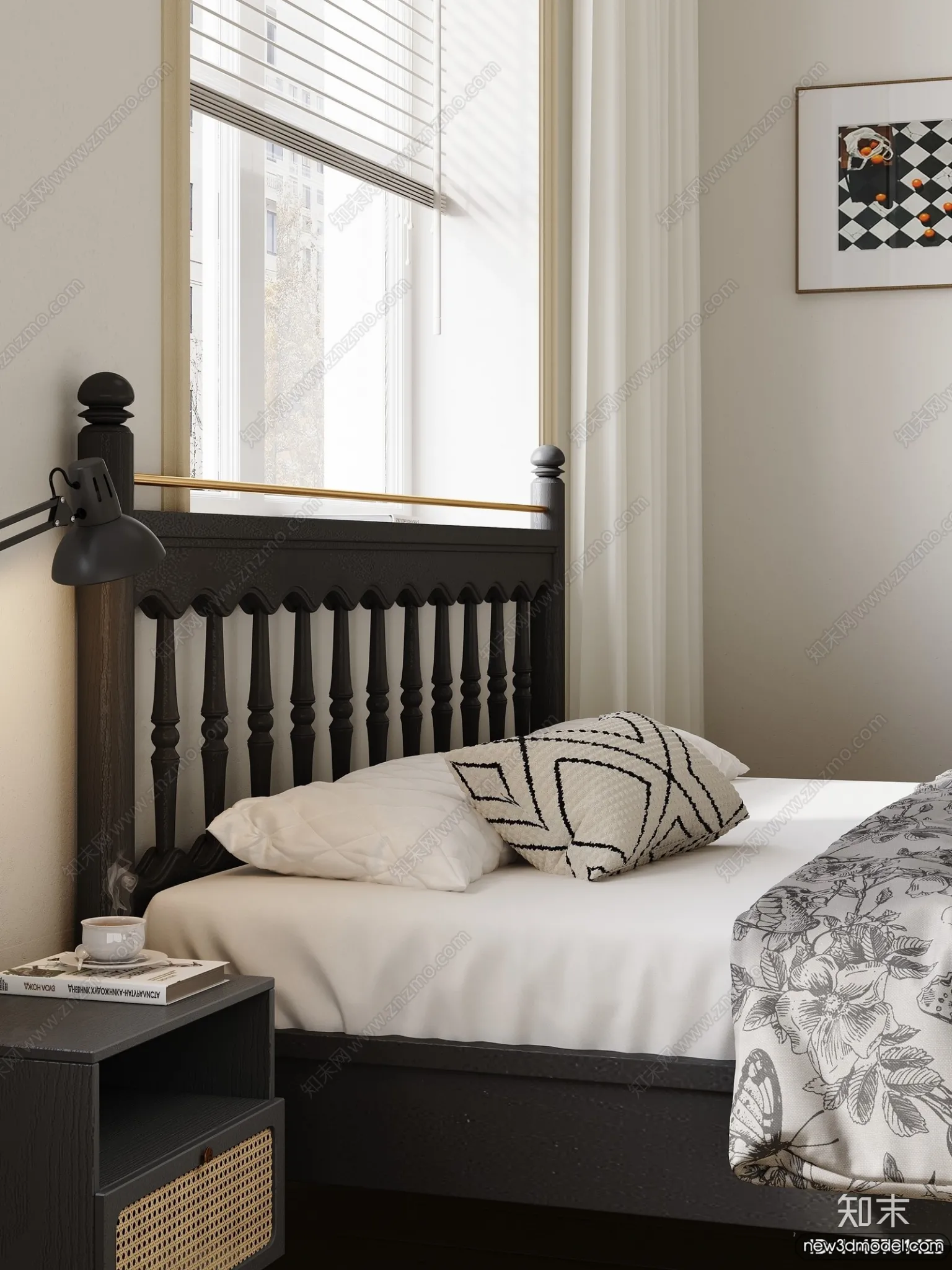 Bed 3D Models – 3D Furniture for Bedroom – 041 Bed 3D Models – 3D Furniture for Bedroom – 041