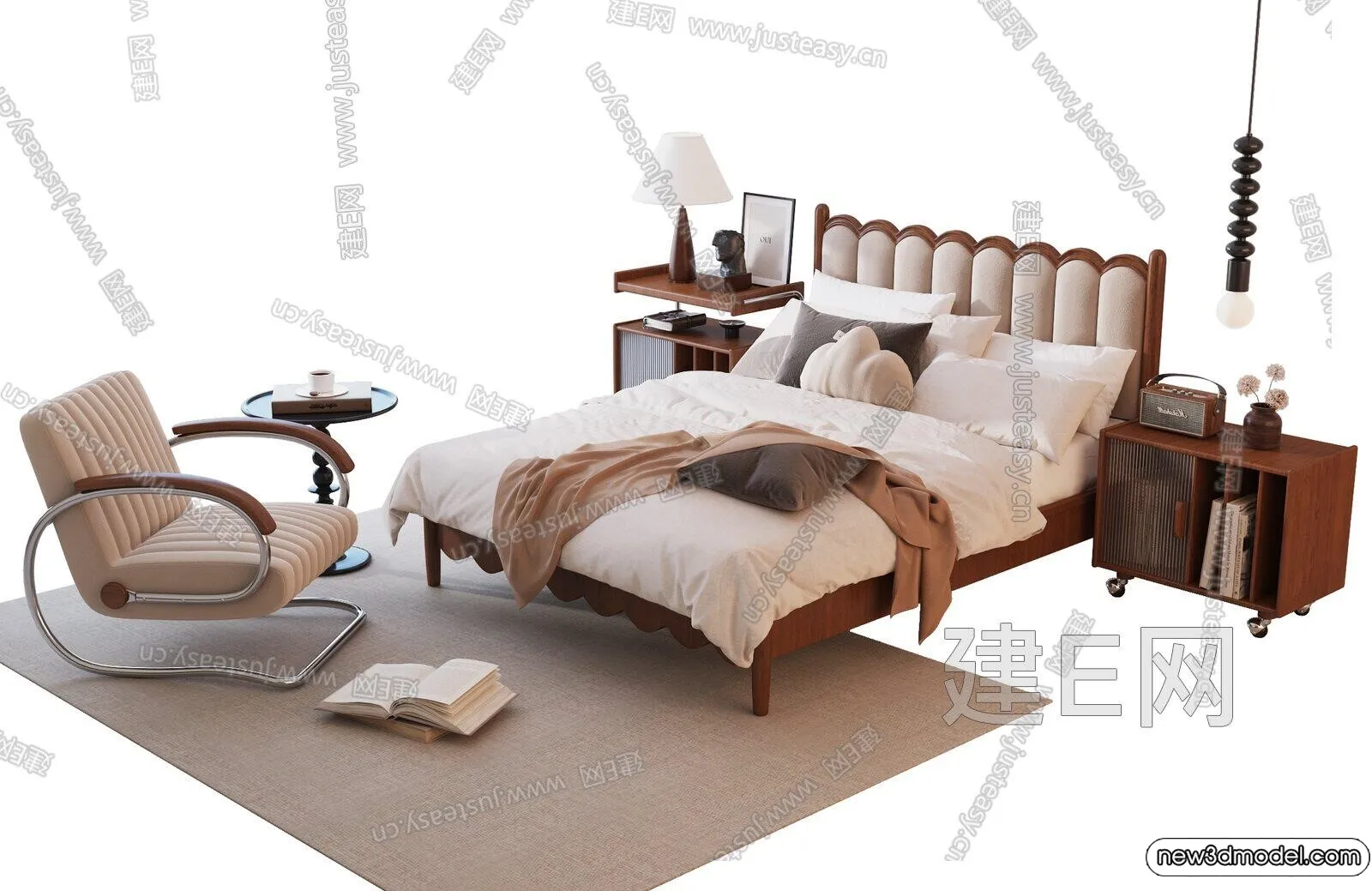 Bed 3D Models – 3D Furniture for Bedroom – 042 Bed 3D Models – 3D Furniture for Bedroom – 042
