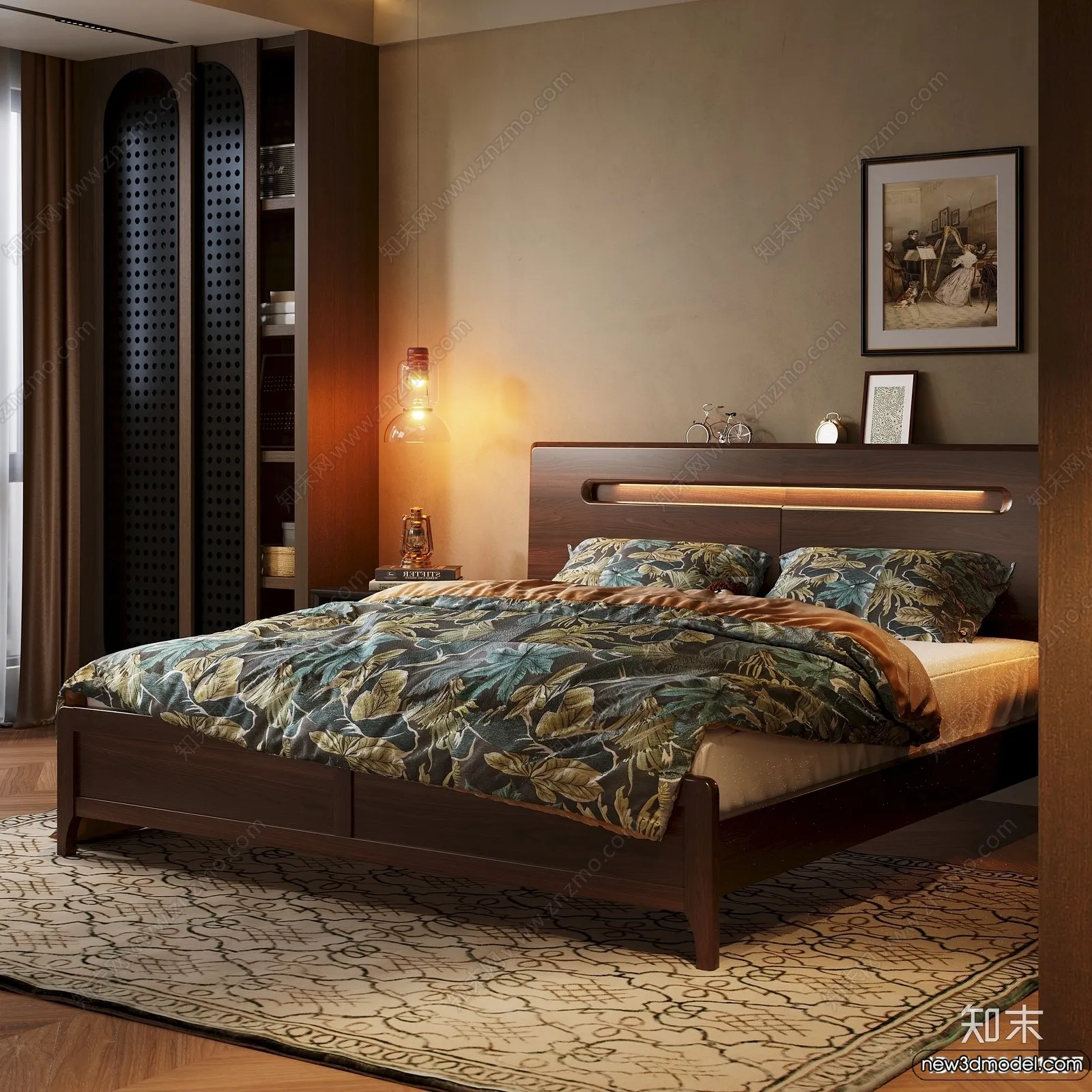 Bed 3D Models – 3D Furniture for Bedroom – 044 Bed 3D Models – 3D Furniture for Bedroom – 044