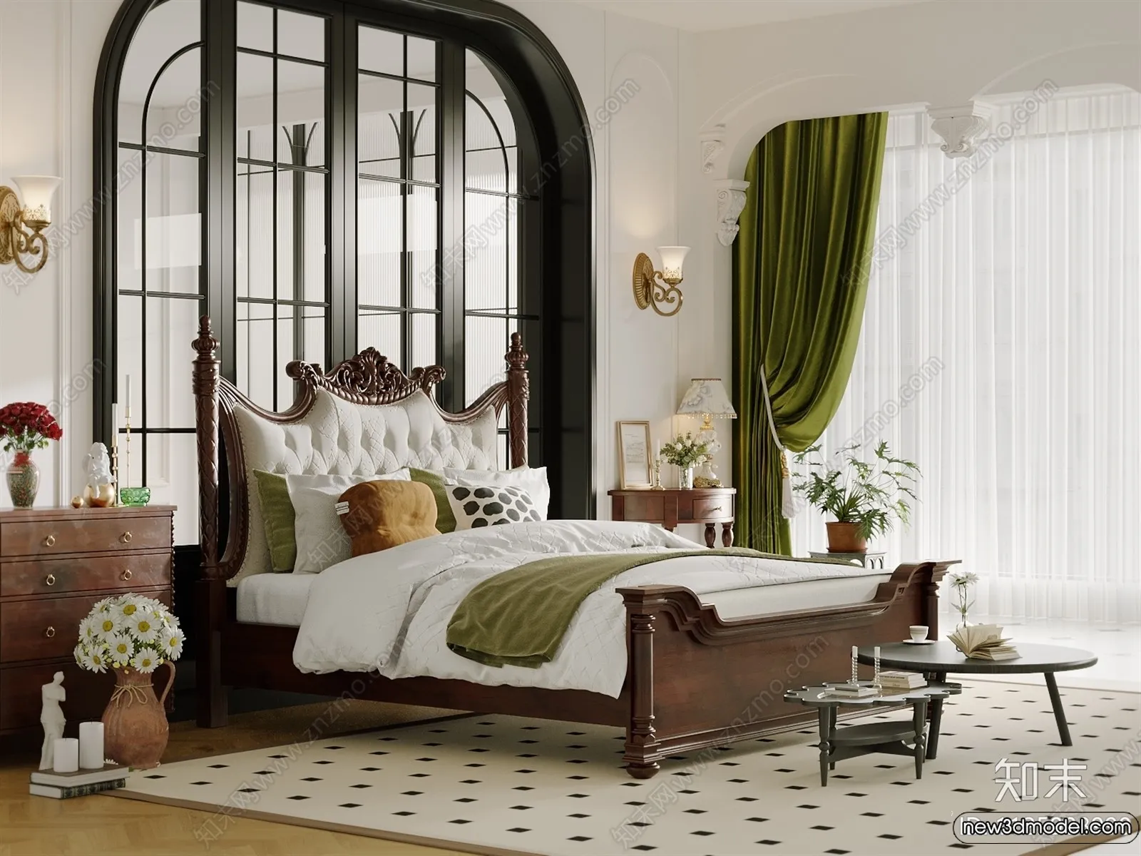 Bed 3D Models – 3D Furniture for Bedroom – 047 Bed 3D Models – 3D Furniture for Bedroom – 047