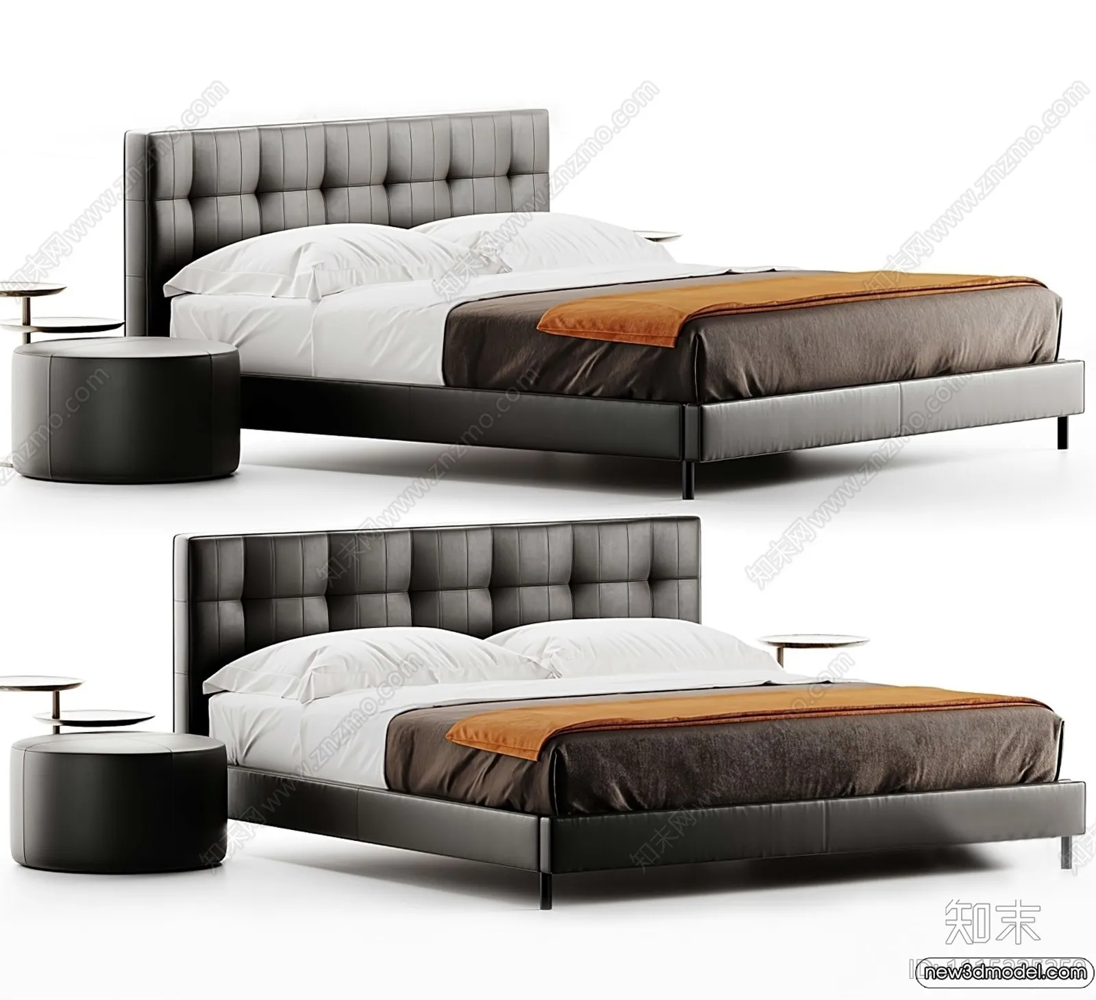 Bed 3D Models – 3D Furniture for Bedroom – 048 Bed 3D Models – 3D Furniture for Bedroom – 048