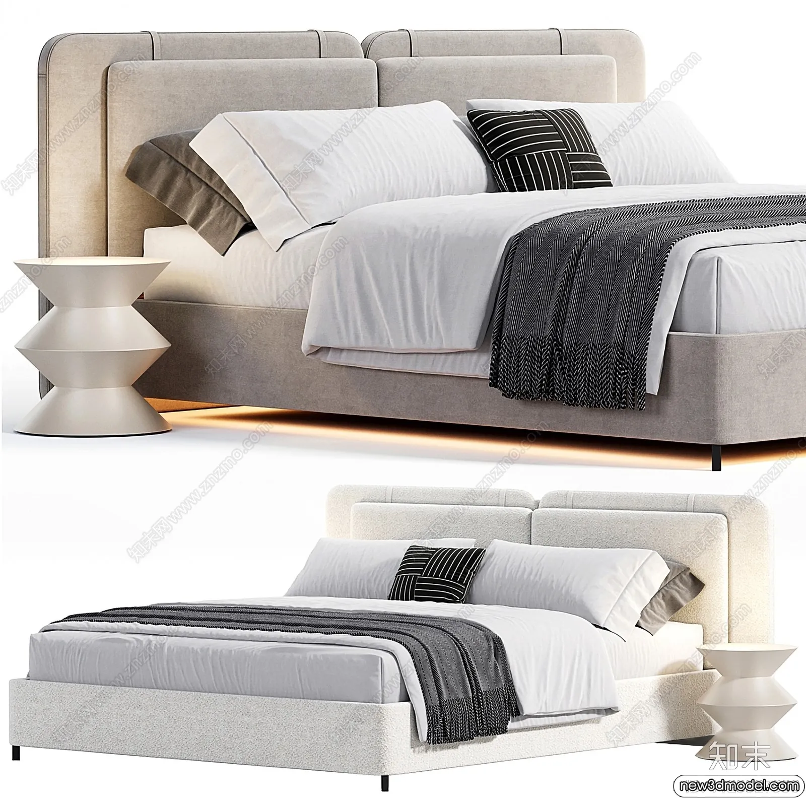 Bed 3D Models – 3D Furniture for Bedroom – 050 Bed 3D Models – 3D Furniture for Bedroom – 050