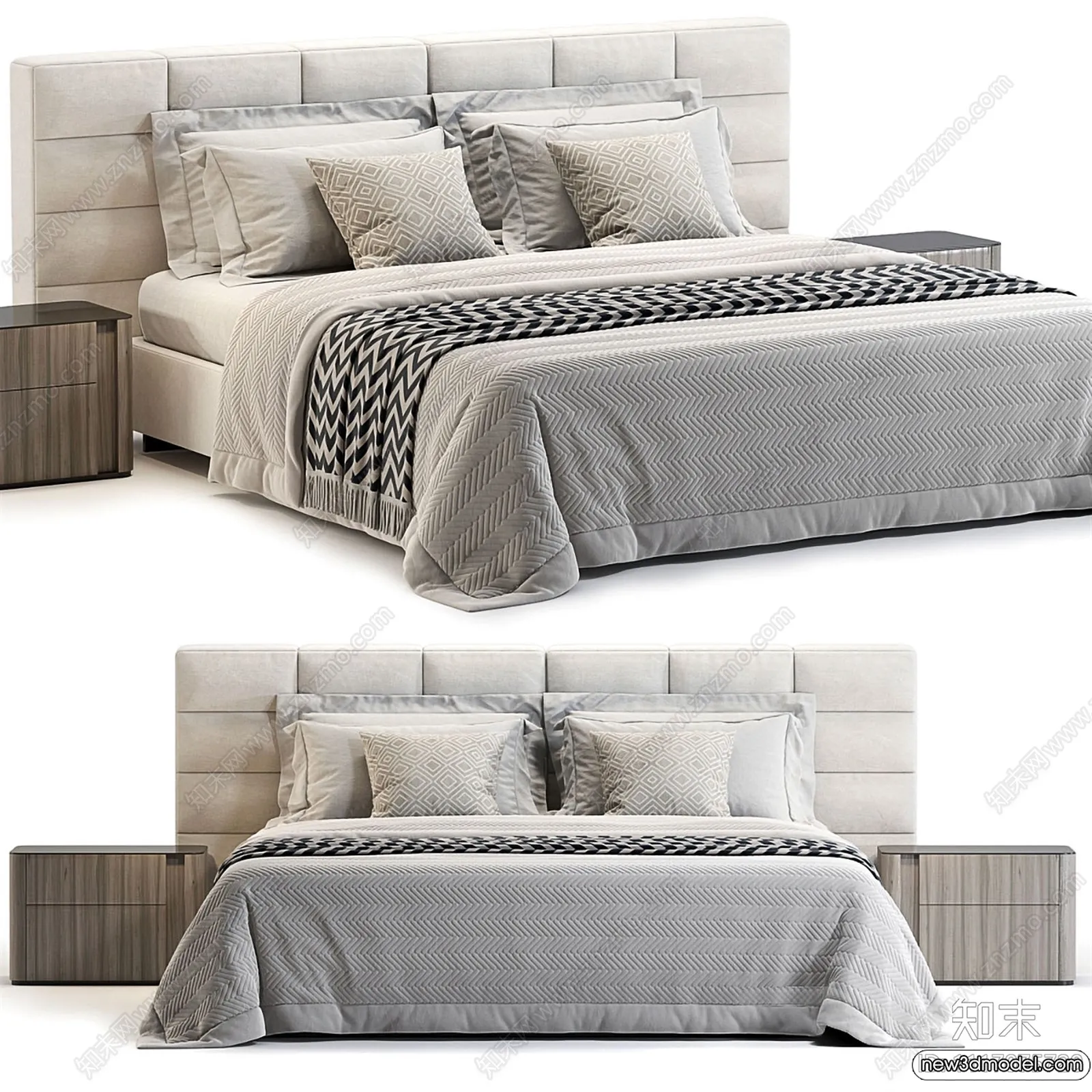 Bed 3D Models – 3D Furniture for Bedroom – 051 Bed 3D Models – 3D Furniture for Bedroom – 051