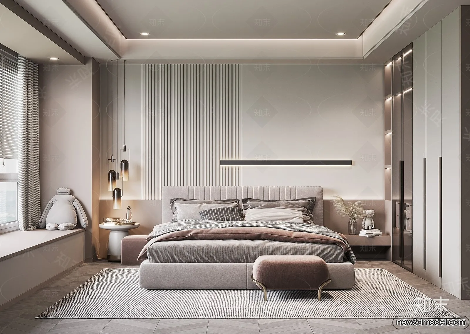 Bed 3D Models – 3D Furniture for Bedroom – 054 Bed 3D Models – 3D Furniture for Bedroom – 054