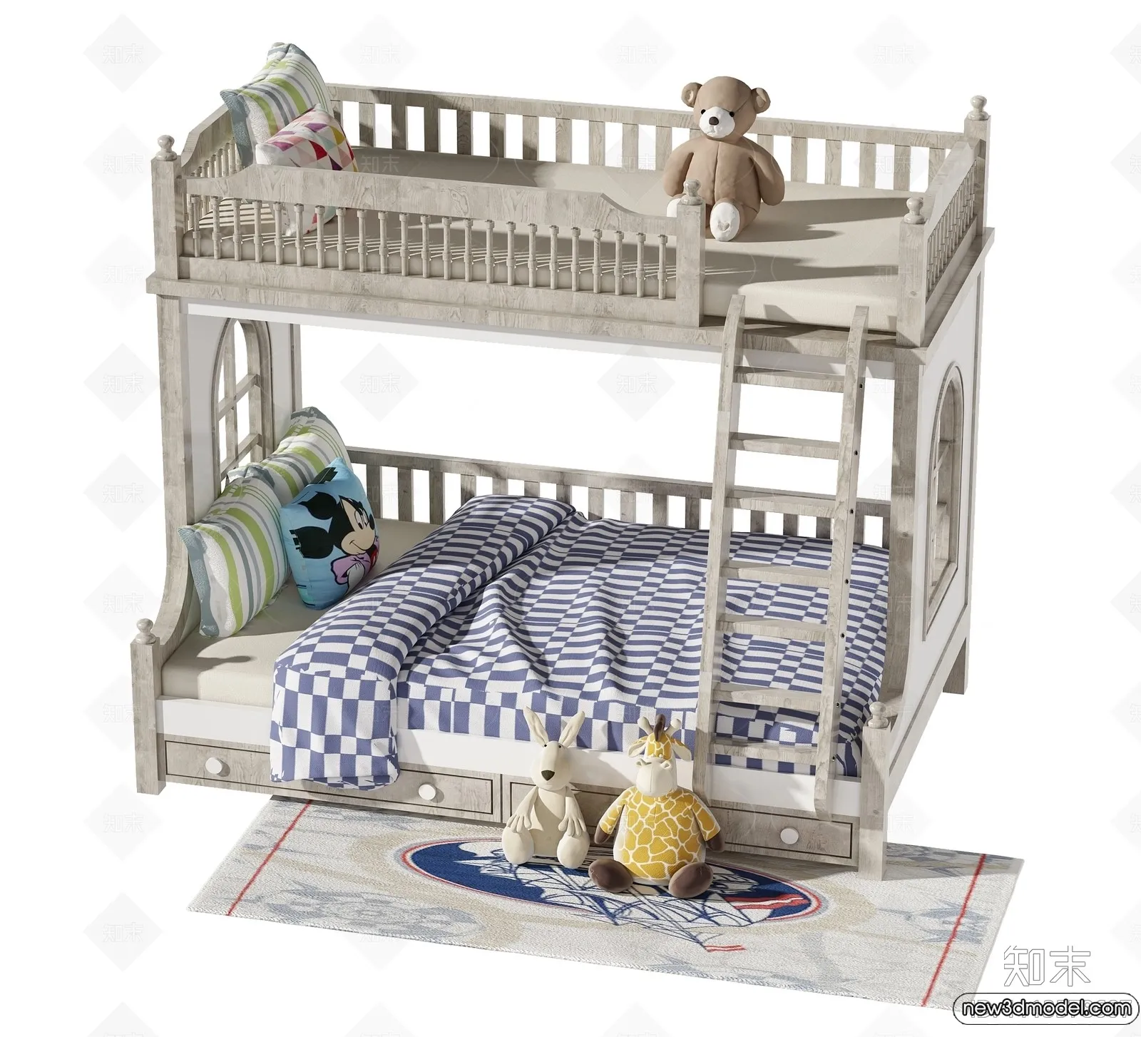 Bed 3D Models – 3D Furniture for Bedroom – 089