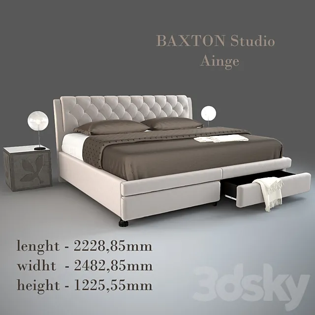 Bed Ainge from BAXTON Studio 3DModel Bed Ainge from BAXTON Studio 3DModel
