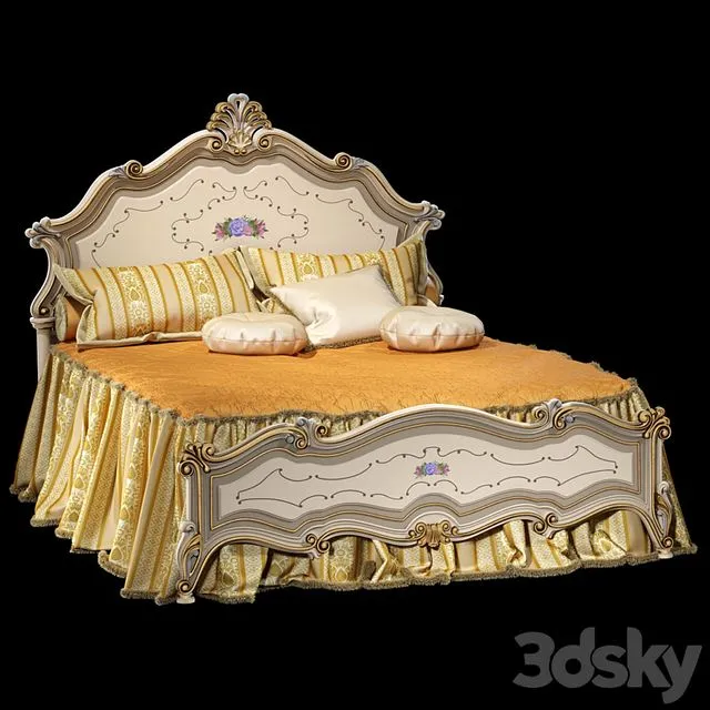 Bed Alberto_Mario_Ghezzani_Barocco 3D Model Bed Alberto_Mario_Ghezzani_Barocco 3D Model