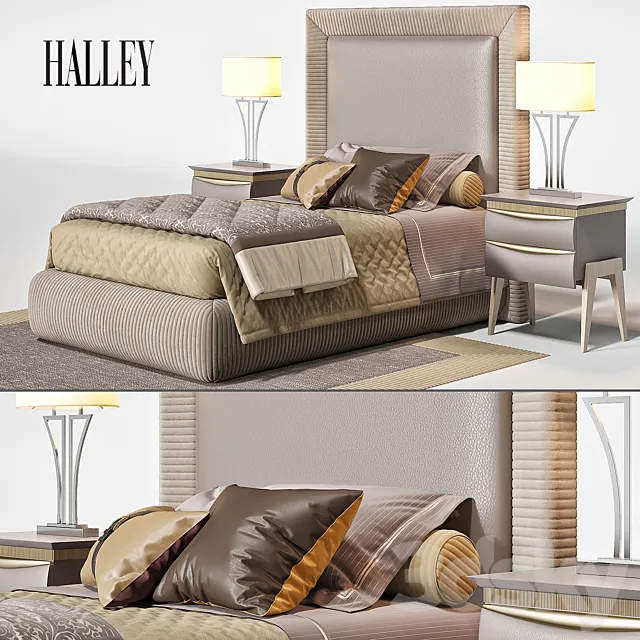 Bed Alex Halley J Collection 3D Model Bed Alex Halley J Collection 3D Model