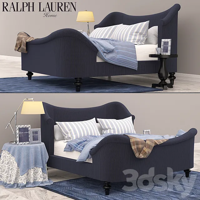 Bed and accessories RALPH LAURAN HOME 3DModel