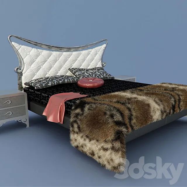 Bed and bedside thumbs “DaVinchi” 3DModel