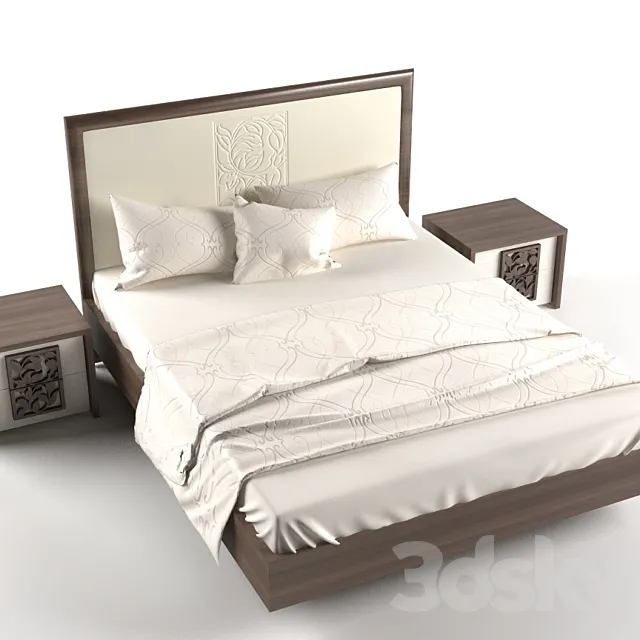 Bed and drawer Fusion 3D Model