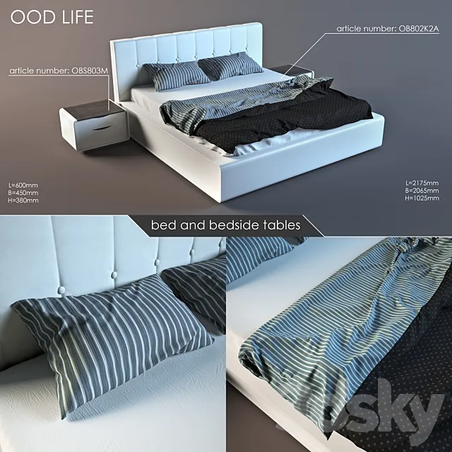 Bed and tubes factory “OOD LIFE”. made in China. 3DModel Bed and tubes factory “OOD LIFE”. made in China. 3DModel