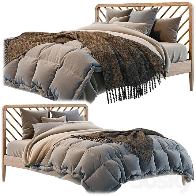 Bed ANDA By La Redoute 3D Model Bed ANDA By La Redoute 3D Model