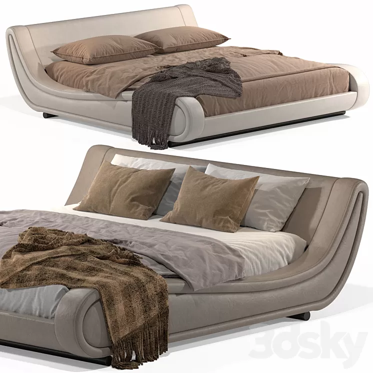 Bed Askona Oliver 180×200 3D Model Free Download