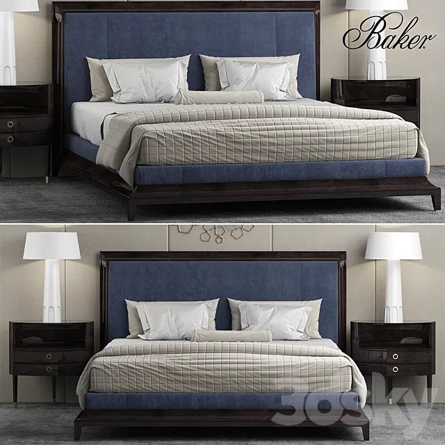 Bed baker MODERNE PLATFORM BED 3D Model