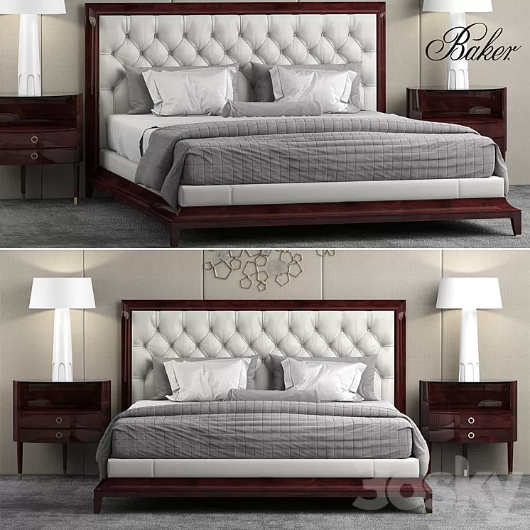 Bed baker MODERNE PLATFORM BED 3D Model