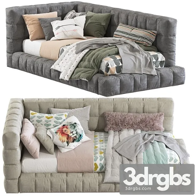 Bed Baldwin Lounge Corner Upholstered Bed 2 3D Model Download Bed Baldwin Lounge Corner Upholstered Bed 2 3D Model Download