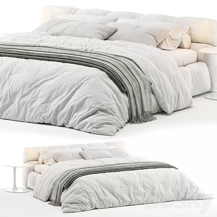 Bed B&B Italia Tufty 3D Model Free Download