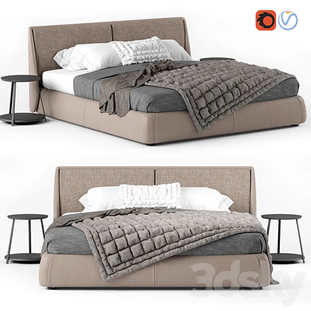 Bed Bend Ditre Italia 3D Model Bed Bend Ditre Italia 3D Model
