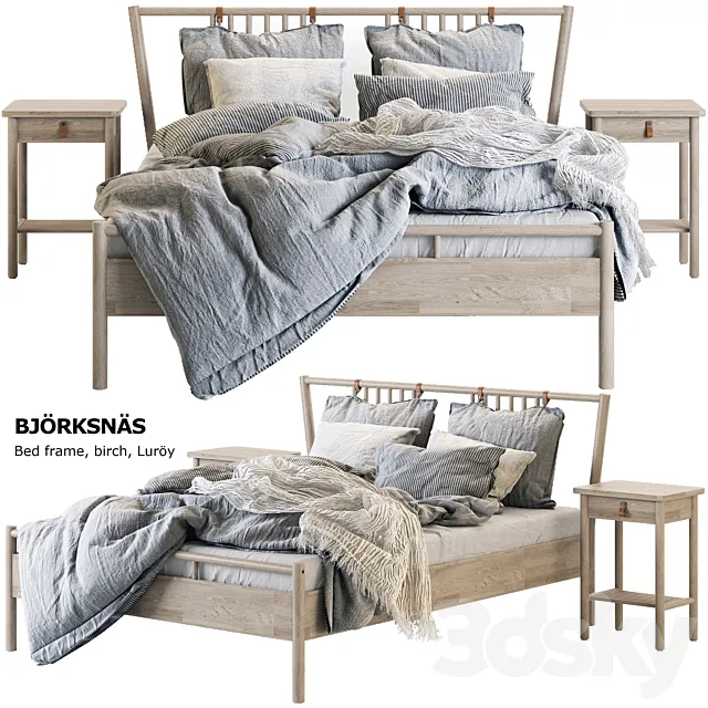 Bed BJORKSNAS Ikea _ Ikea 3DModel Bed BJORKSNAS Ikea _ Ikea 3DModel