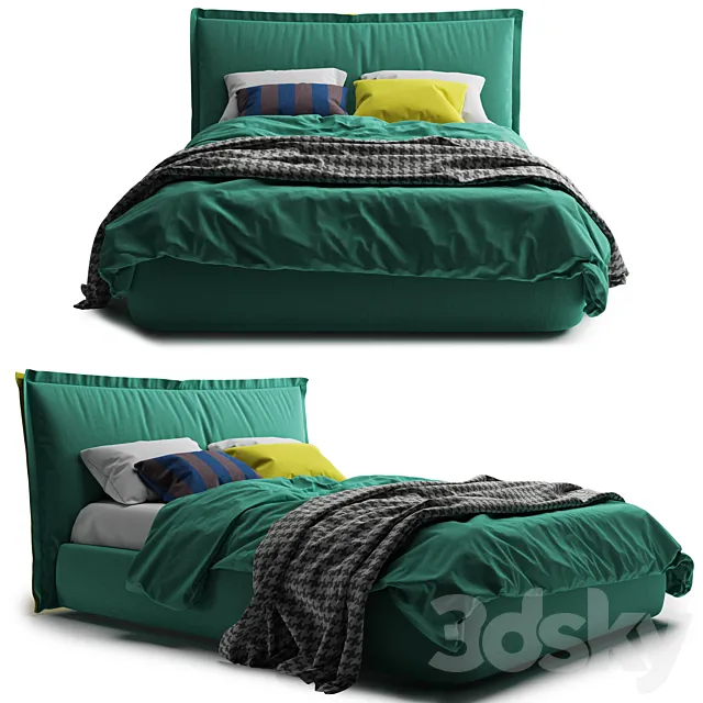 Bed Bolzan Letti Handsome Big 3DModel Bed Bolzan Letti Handsome Big 3DModel