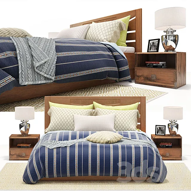 Bed Buenos Noches (mattress 2000×1600) 3D Model