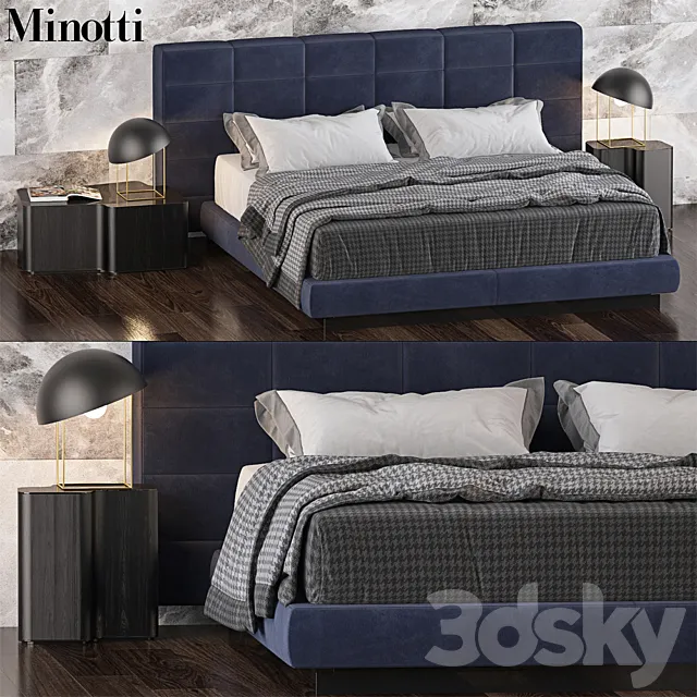 Bed by Minotti 2 3D Model