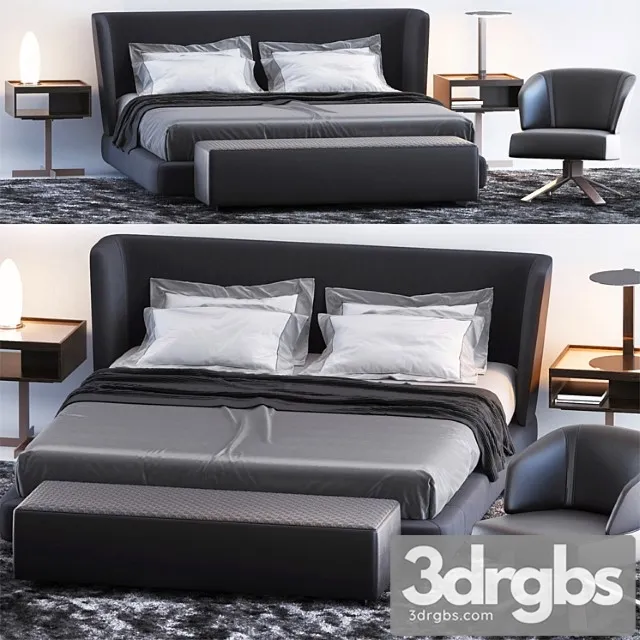 Bed by minotti 4 2 3D Model Download Bed by minotti 4 2 3D Model Download