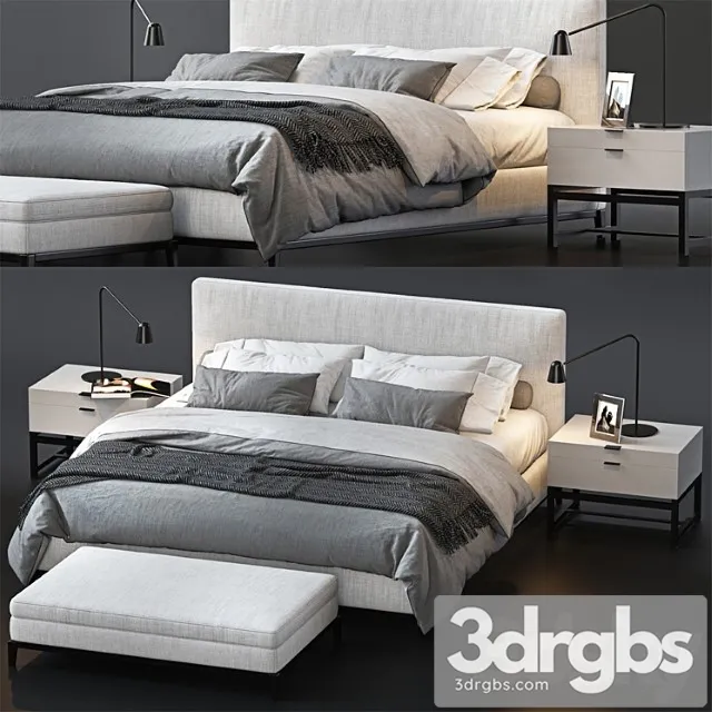 Bed by minotti 5 2 3D Model Download Bed by minotti 5 2 3D Model Download