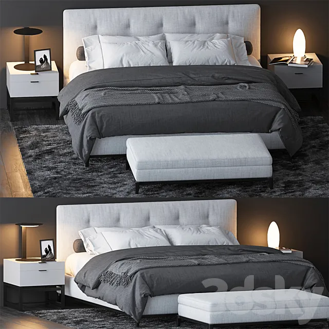 BED BY MINOTTI 7 3D Model BED BY MINOTTI 7 3D Model