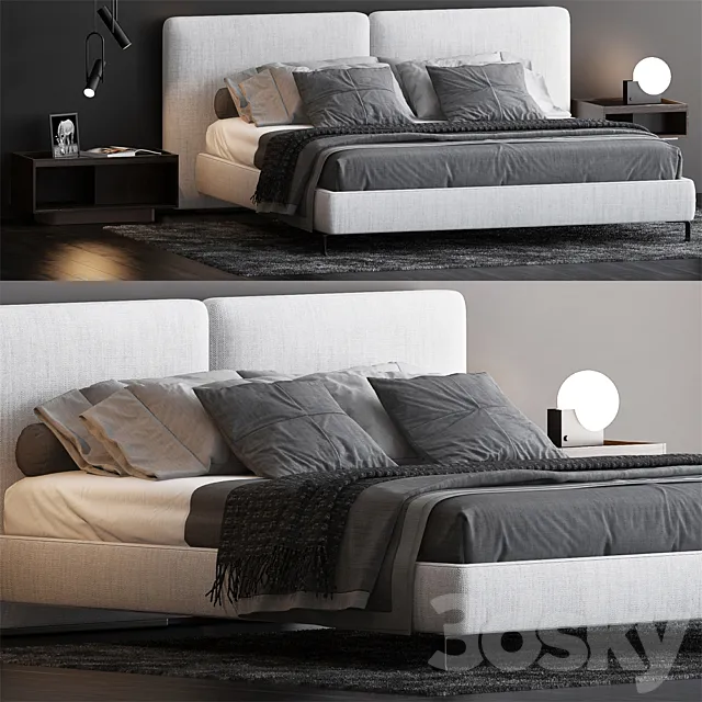 BED BY MINOTTI 8 3D Model BED BY MINOTTI 8 3D Model