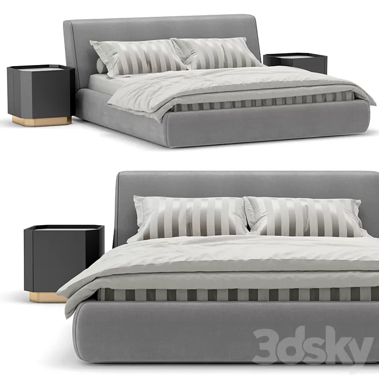 Bed Campomarzio Meroni Colzani 3D Model Bed Campomarzio Meroni Colzani 3D Model