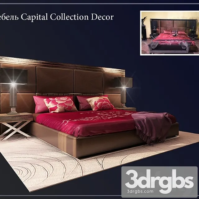 Bed Capital Collection Decor 1 3D Model Download