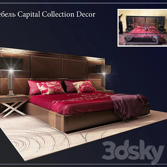 Bed Capital Collection Decor 3DModel