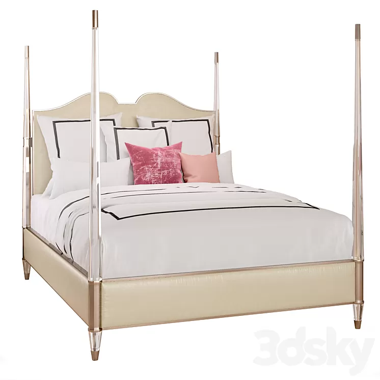 Bed Caracole THE POST IS CLEAR 3D Model