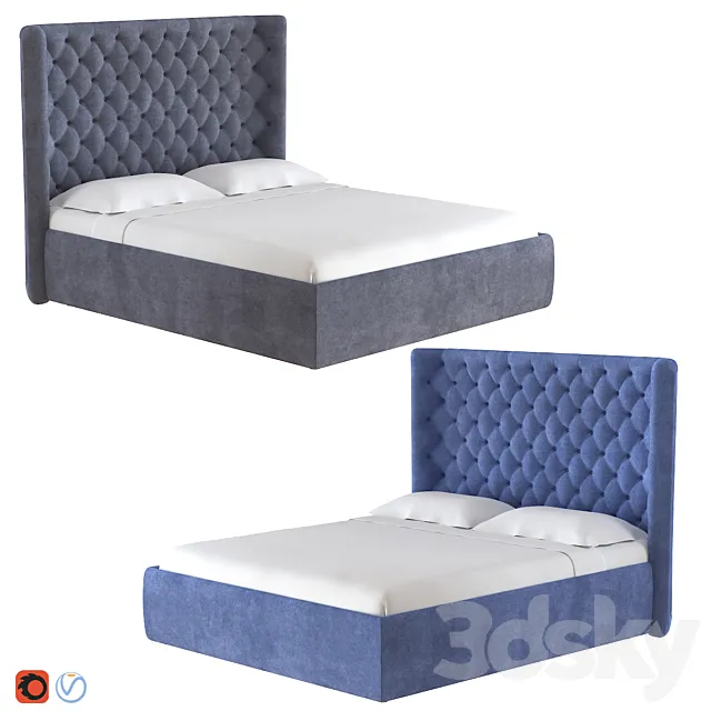 Bed Cardiff Unterzo 3D Model Bed Cardiff Unterzo 3D Model