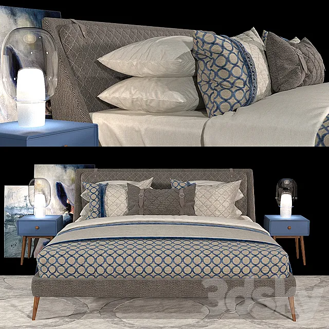 Bed CHELSEA – Berto salotti 3D Model