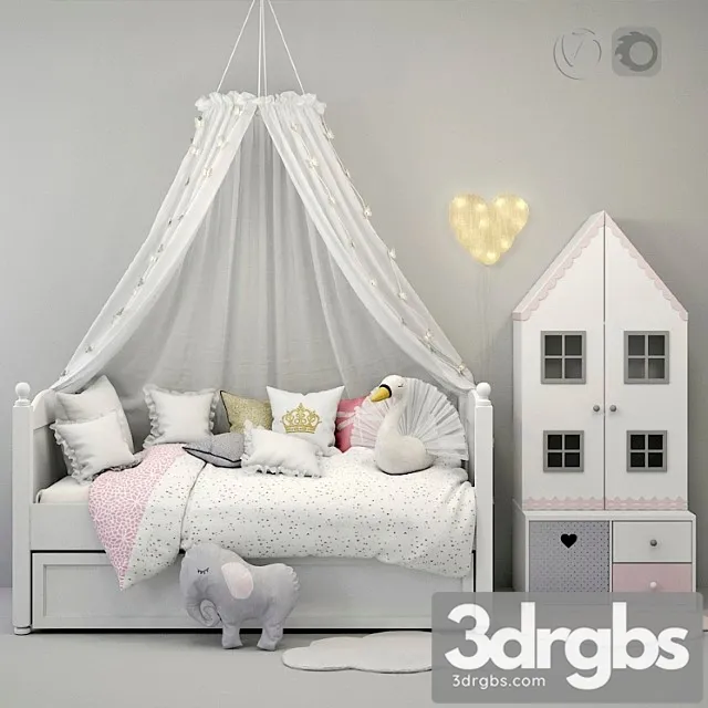 Bed Children 15 3D Model Download