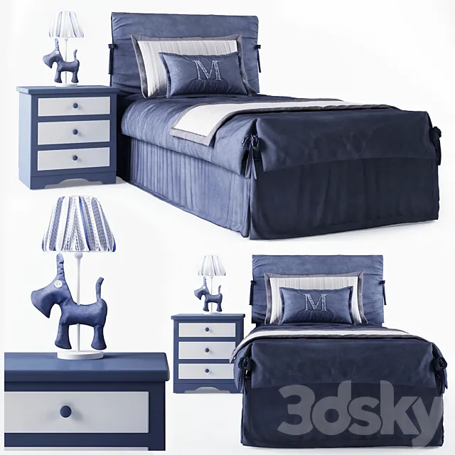 Bed children’s Mobili di Castello Night 3D Model Bed children’s Mobili di Castello Night 3D Model