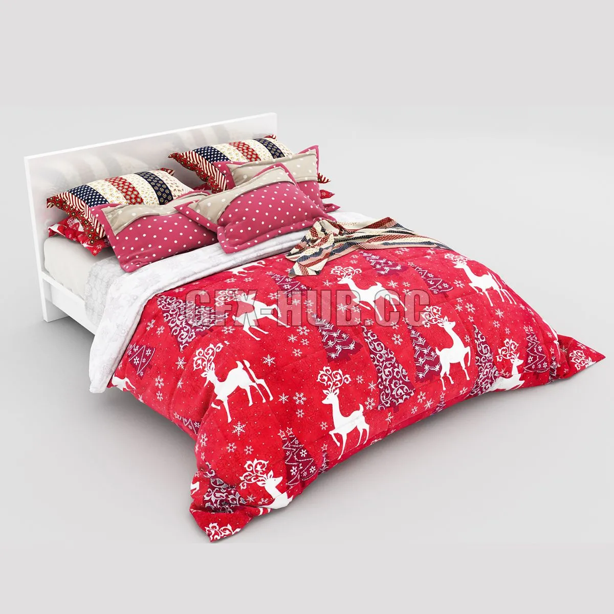 Bed Christmas 3D Model